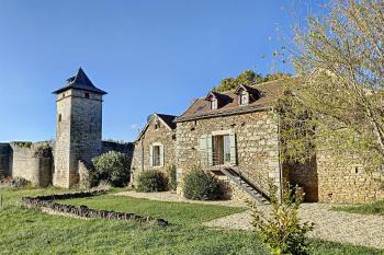 Deux maisons, un studio sur un  terrain de 7,3 ha et les ruines d'un château - UNIQUE